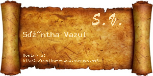 Sántha Vazul névjegykártya
